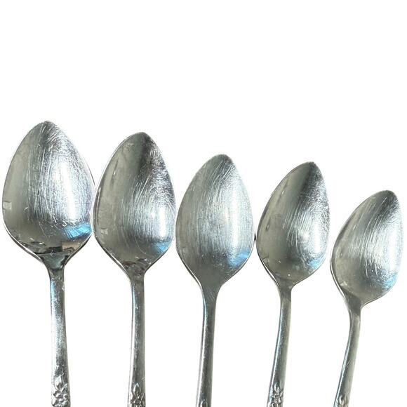 Oneida Via Roma Community Ice Tea Spoons Flatware Long Handle Stainless Vintage - Picture 2 of 7